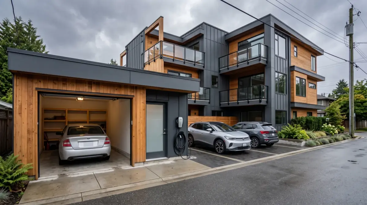 Parking and bike rules for new multiplex homes in Vancouver